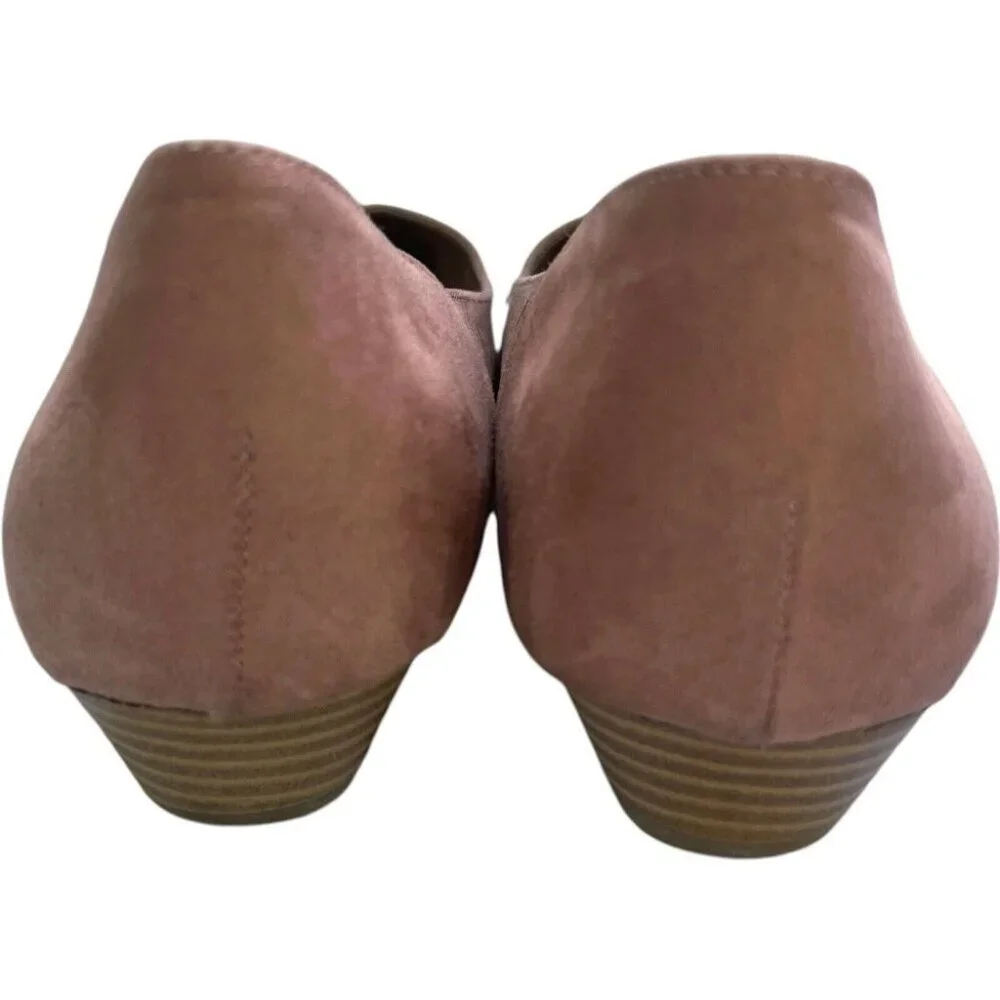 Seychelles Deville Pink‎ 1.25" Wedges Womens 10M Office Career Vegan Faux Suede - Picture 6 of 11